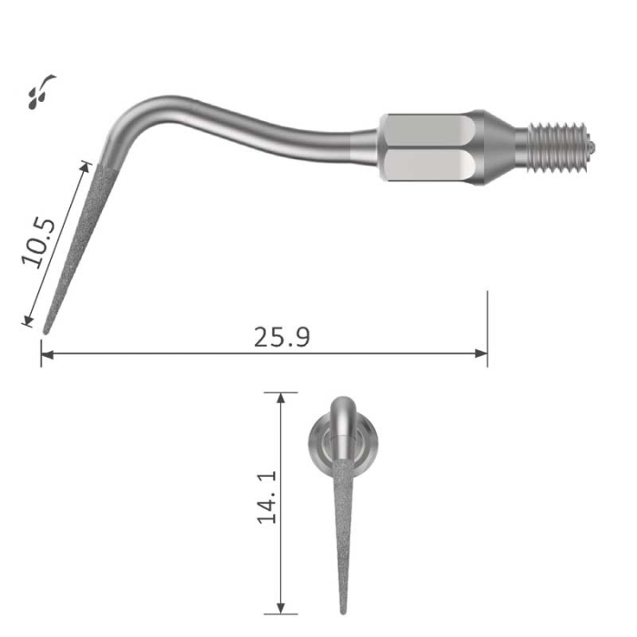 k#68 Airscaler Endo Spitze diamantiert geeignet  für Kavo® Sonicflex