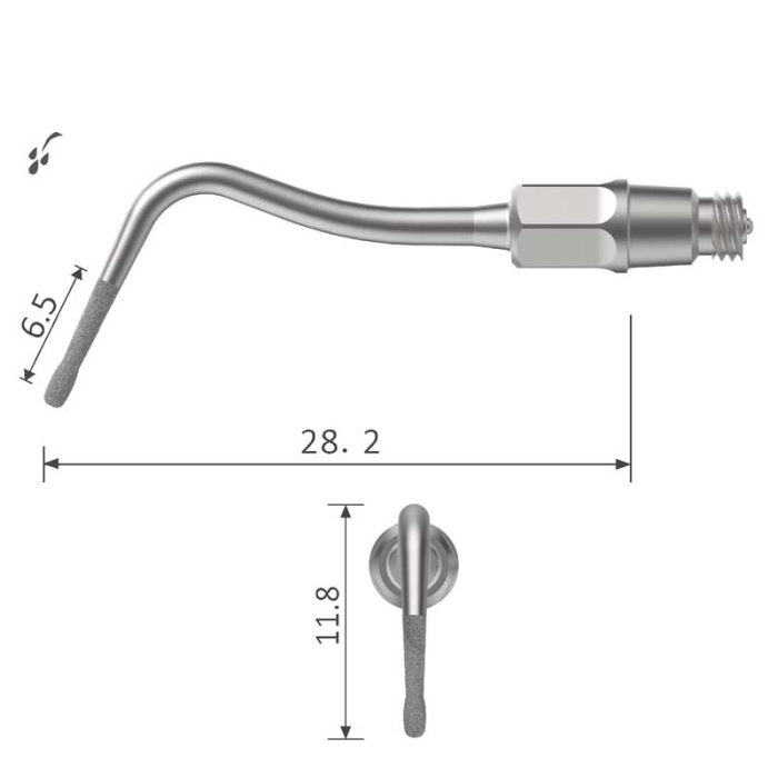 k69A Airscaler Endo Spitze diamantiert geeignet für KaVo® SONICflex® quick