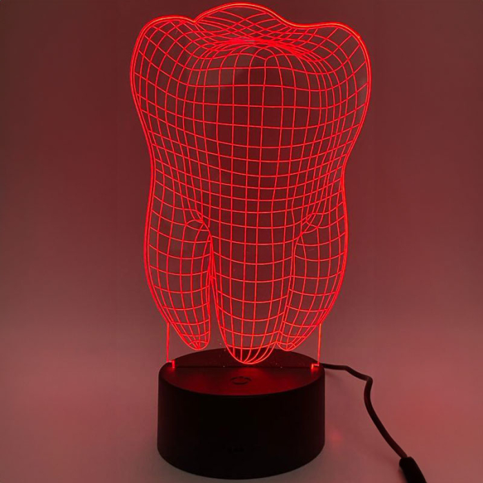 Preview: 3D LED-Zahnlampe in Drahtgitteroptik