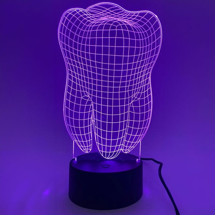 Preview: 3D LED-Zahnlampe in Drahtgitteroptik