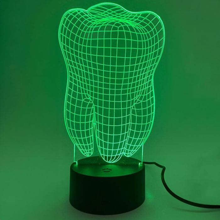 Preview: 3D LED-Zahnlampe in Drahtgitteroptik