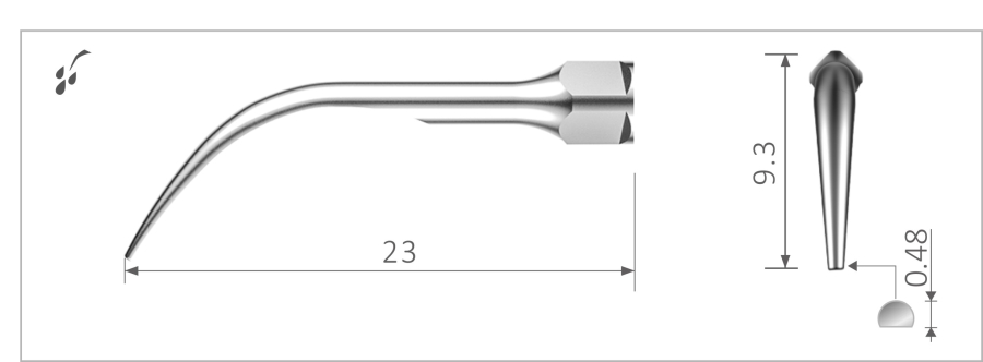 GM5 Scaling Ultraschall Spitze geeignet für Mectron®