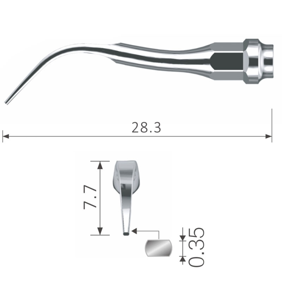 (GC2) k#9 Scaling Ultraschall Spitze geeignet für Kavo® Piezo, Sonosoft® Lux