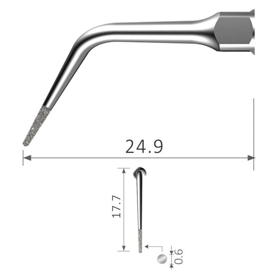 E3D Ultraschall Endo-Spitze diamantiert geeignet für EMS®