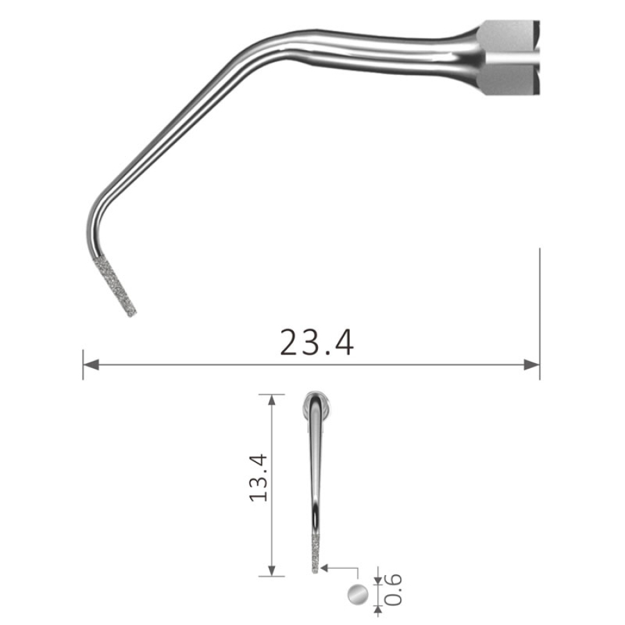 E10D Endo/WSR Ultraschall Spitze diamantiert geeignet für EMS®