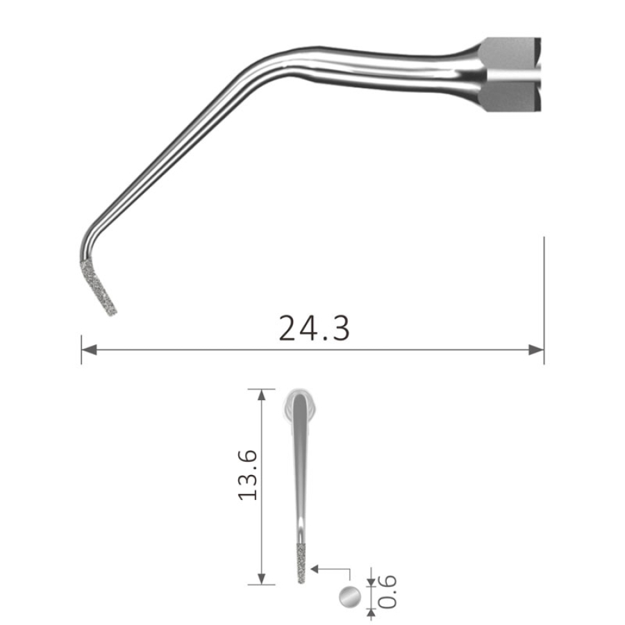 E11D retrograde Ultraschall Endo-Spitze diamantiert geeignet für EMS®