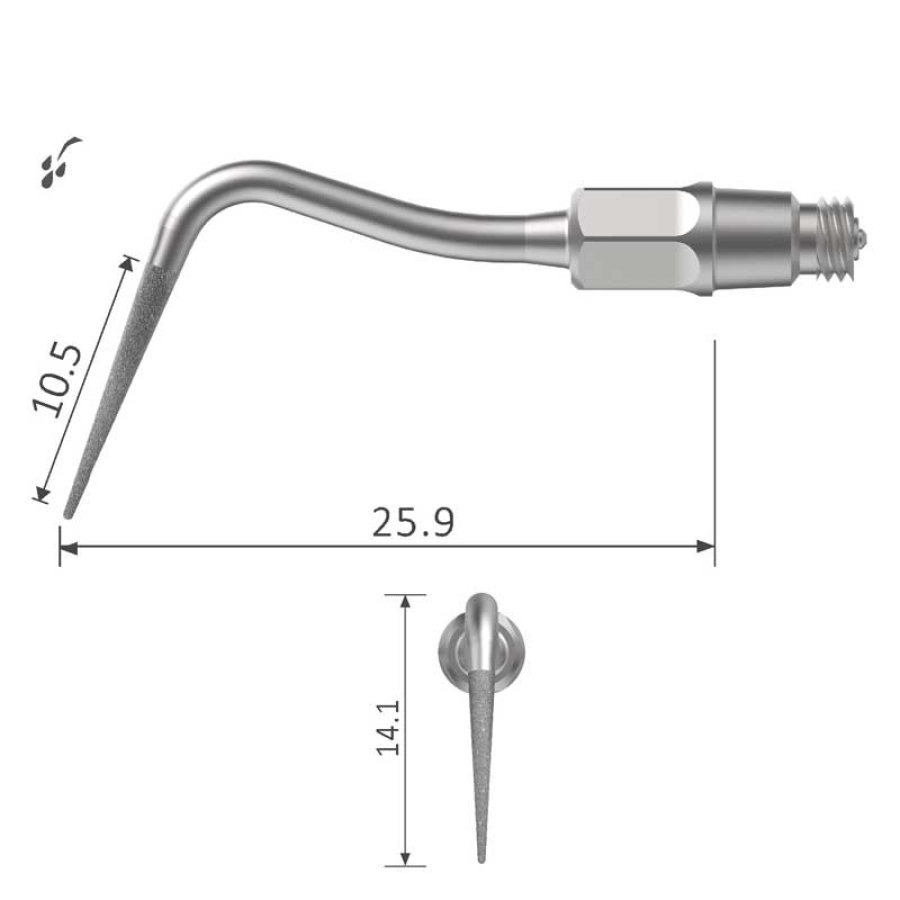 k68A  Airscaler Endo Spitze  diamantiert geeignet für KaVo® SONICflex® quick
