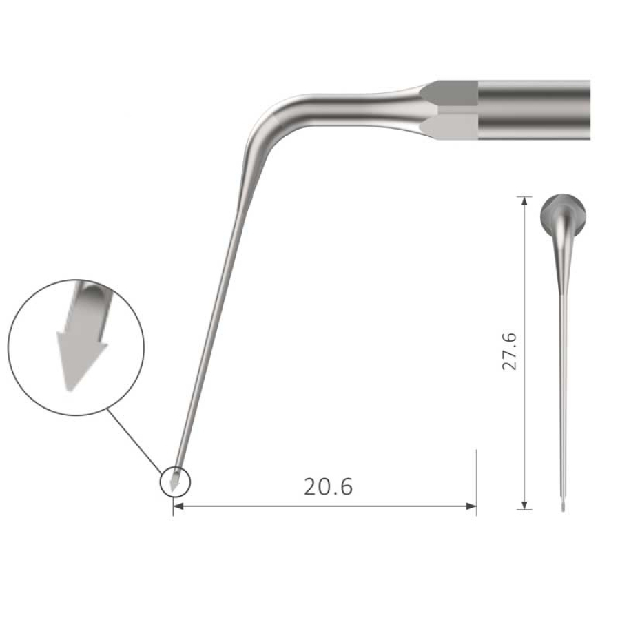 sROGP Endo Ultraschall Spitze geeignet für Satelec®