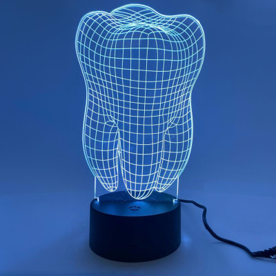 3D LED-Zahnlampe in Drahtgitteroptik